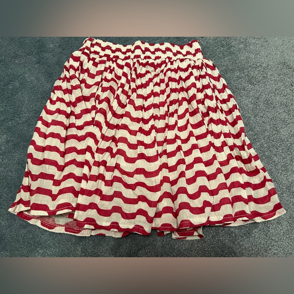 Striped Dark Pink and White Skirt Size XS/S